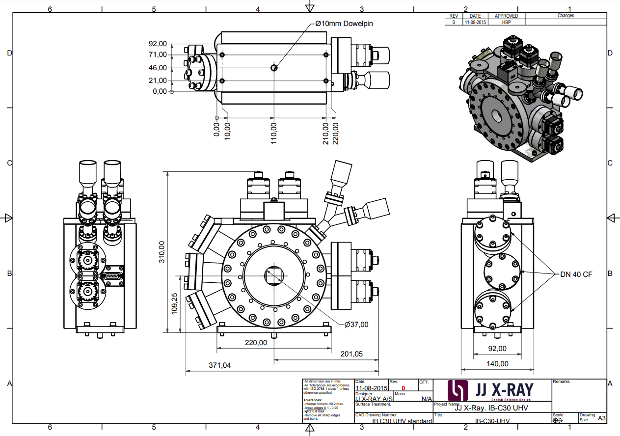 超高真空狹縫 IB-C30-UHV產(chǎn)品尺寸