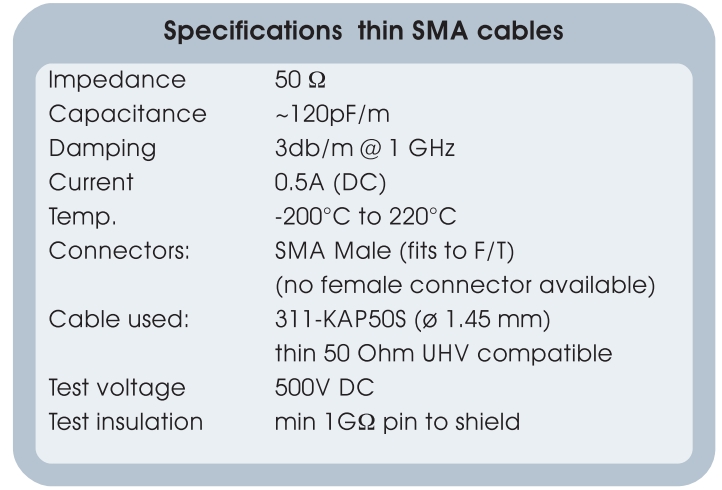 Allectra 50歐姆SMA 雙端接細(xì)線