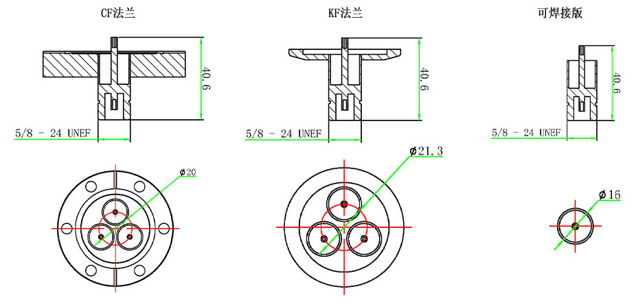 Type N型同軸饋通尺寸